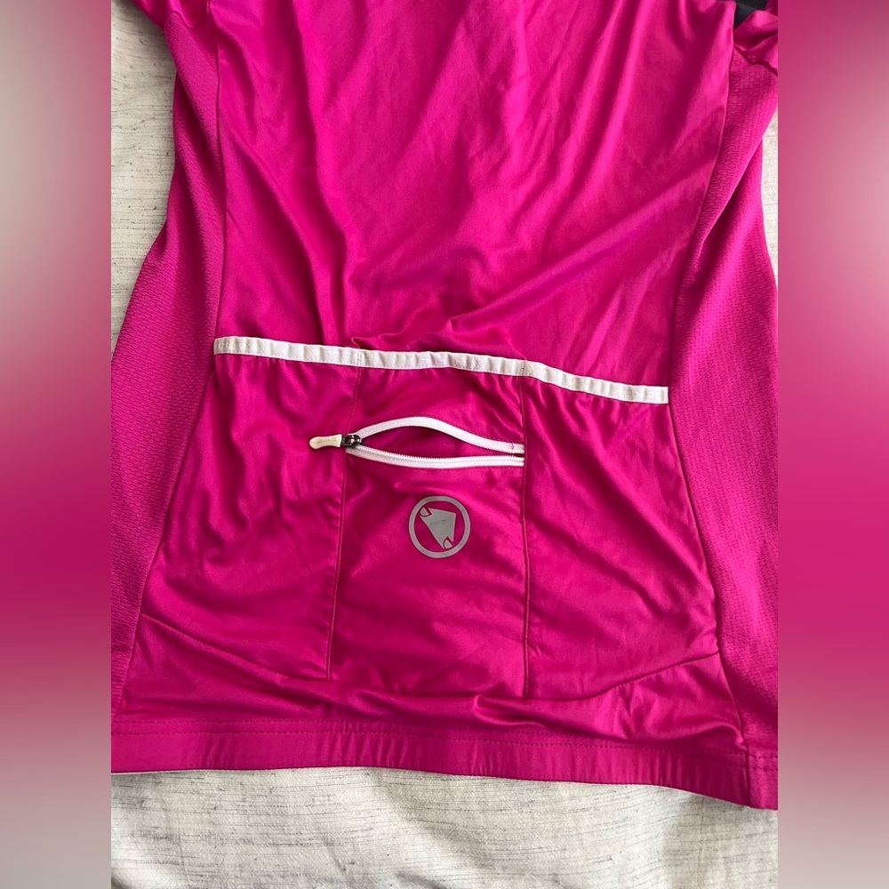 Endura Hyperon Cycling Jersey Womens Medium Pink Full Zip - Picture 5 of 7